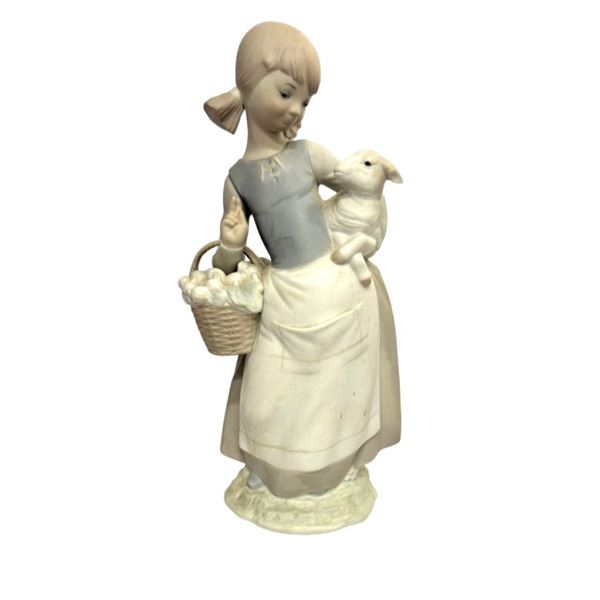 Lladro "Girl with Lamb" Porcelain Figurine