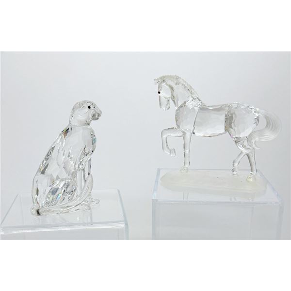 Swarovski Arabian Stallion & Cheetah Figurines