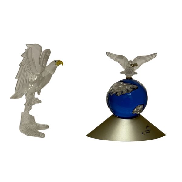 Swarovski Bald Eagle & Crystal Planet Figurines