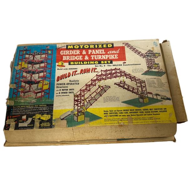Vintage Motorized Turnpike Bridge Building Set