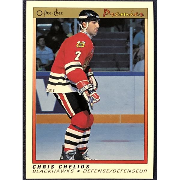 1990-91 O-PEE-CHEE PREMIER CHRIS CHELIOS (HOF)