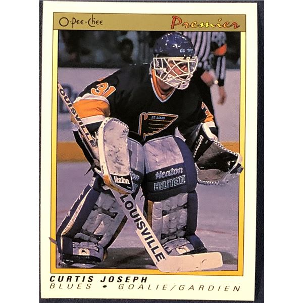 1990-91 O-PEE-CHEE PREMIER CURTIS JOSEPH ROOKIE CARD