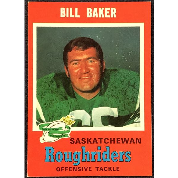 1971 O-PEE-CHEE CFL BILL BAKER (HOF)