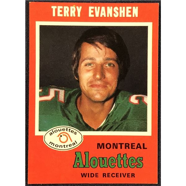 1971 O-PEE-CHEE CFL TERRY EVANSHEN (HOF)