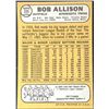 Image 2 : 1968 TOPPS BOB ALLISON