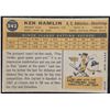 Image 2 : 1960 TOPPS GRAY BACKS HIGH NUMBERS KEN HAMLIN