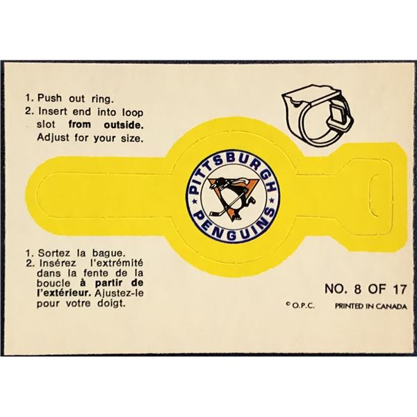 1973-74 O-PEE-CHEE INSERT RING - PITTSBURGH PENGUINS