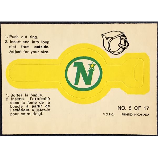 1973-74 O-PEE-CHEE INSERT RING - MINNESOTA NORTH STARS