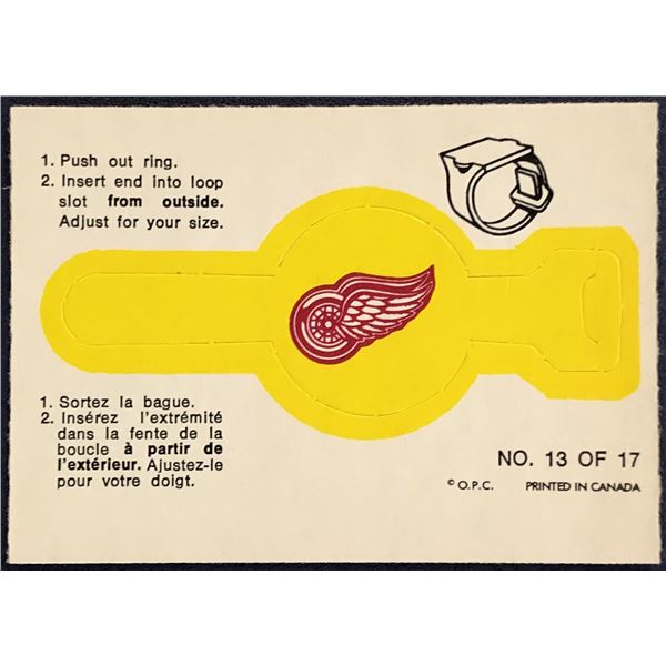 1973-74 O-PEE-CHEE INSERT RING - DETROIT RED WINGS