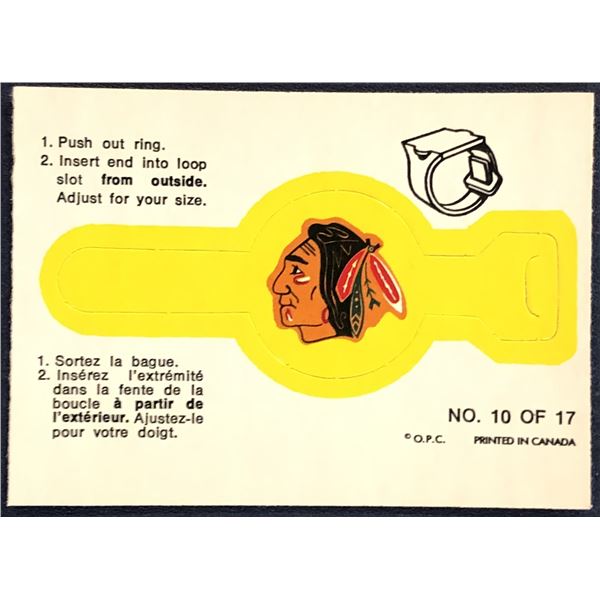 1973-74 O-PEE-CHEE INSERT RING - CHICAGO BLACK HAWKS