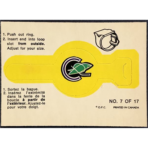 1973-74 O-PEE-CHEE INSERT RING - CALIFORNIA GOLDEN SEALS