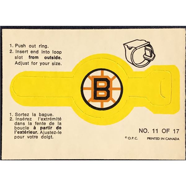 1973-74 O-PEE-CHEE INSERT RING - BOSTON BRUINS