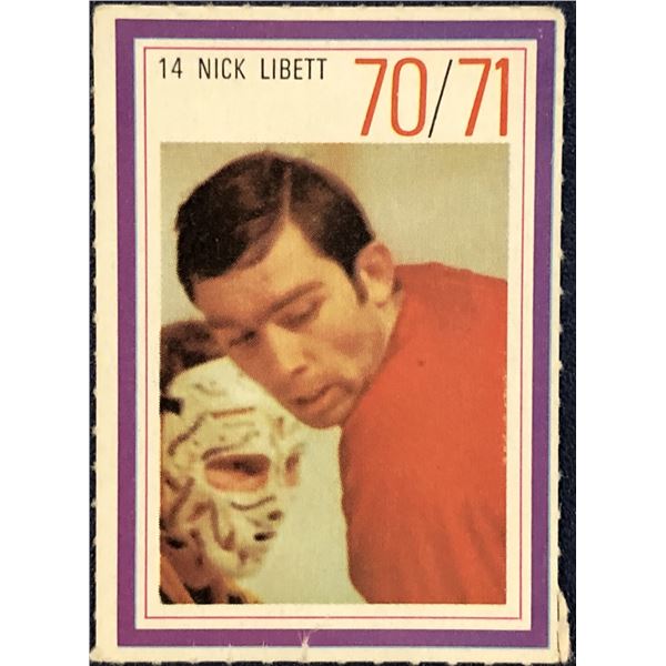 1970-71 ESSO NHL NICK LIBETT