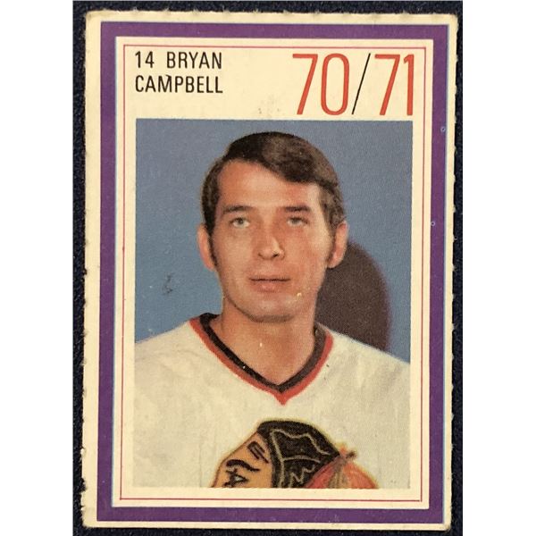 1970-71 ESSO NHL BRYAN CAMPBELL