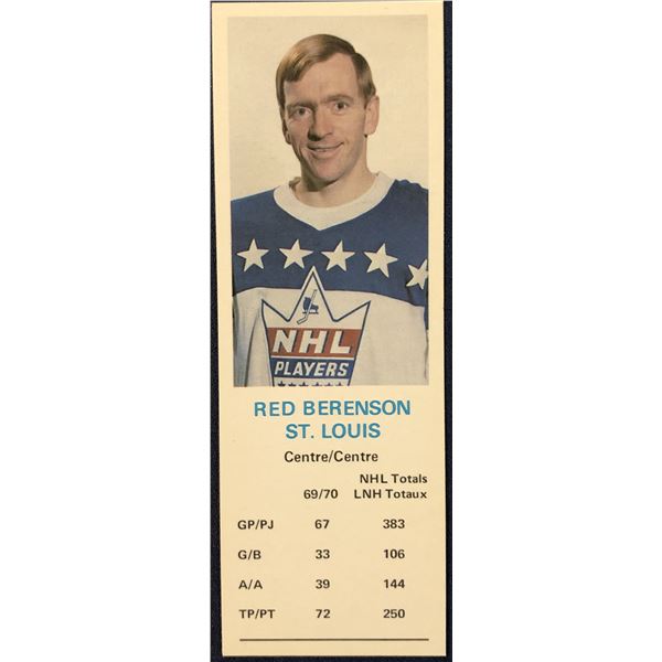 1970-71 DAD'S COOKIES RED BERENSON