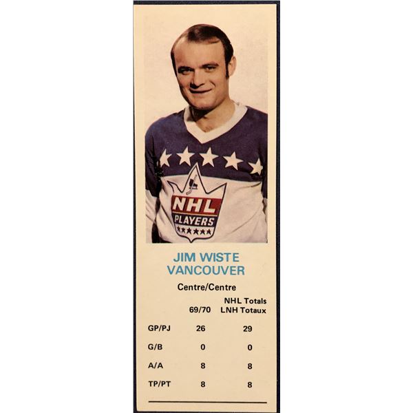 1970-71 DAD'S COOKIES JIM WISTE