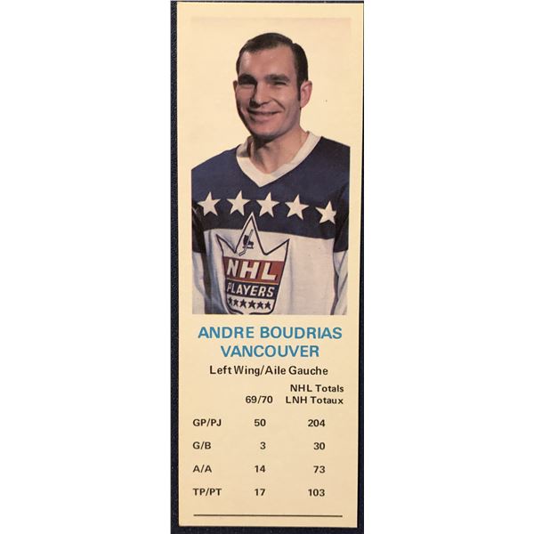 1970-71 DAD'S COOKIES ANDRE BOUDRIAS
