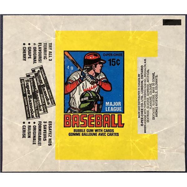 1979 O-PEE-CHEE BASEBALL WRAPPER