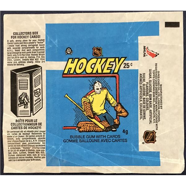 1982-83 O-PEE-CHEE NHL HOCKEY WRAPPER