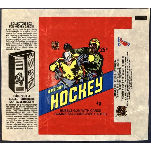 1981-82 O-PEE-CHEE NHL HOCKEY WRAPPER