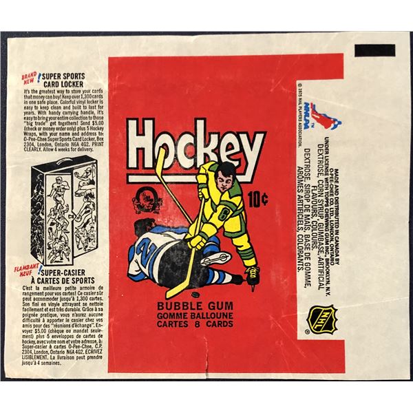 1975-76 O-PEE-CHEE NHL HOCKEY WRAPPER