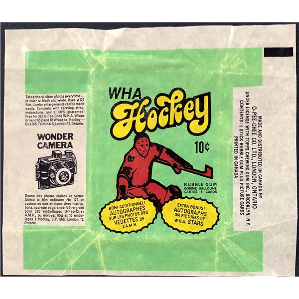 1974-75 O-PEE-CHEE WHA HOCKEY WRAPPER