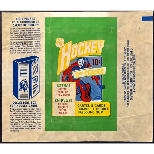 1972-73 O-PEE-CHEE NHL HOCKEY 3rd SERIES WRAPPER