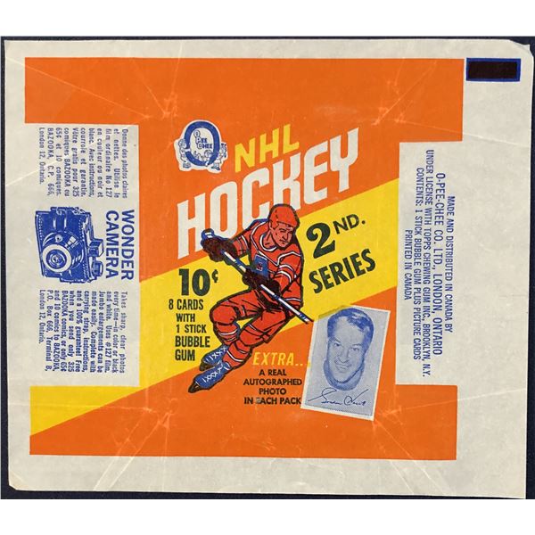 1970-71 O-PEE-CHEE NHL HOCKEY 2nd SERIES WRAPPER