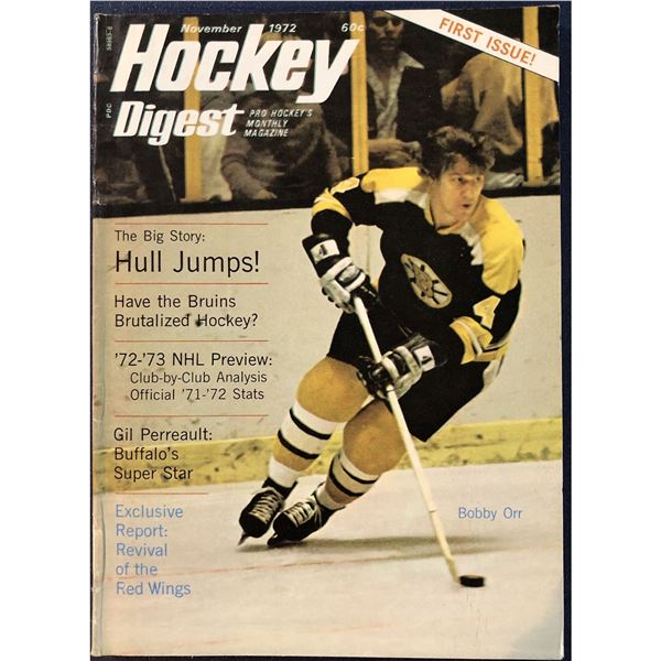 HOCKEY DIGEST NOVEMBER 1972 (INAUGURAL ISSUE) - BOBBY ORR (HOF)