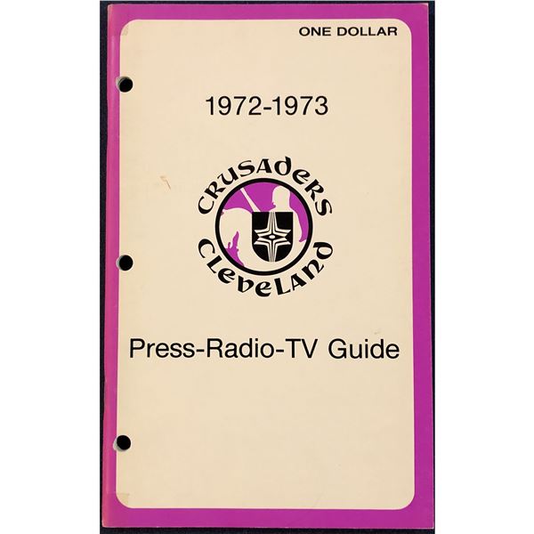 1972-73 WHA MEDIA GUIDE - CLEVELAND CRUSADERS