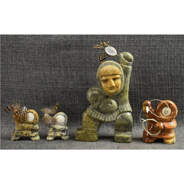 FOUR INUIT STON FIGURES