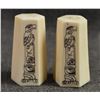 Image 4 : FOUR INUIT IVORY BRACELETS AND SALT  &PEPPER SHAKER