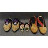 Image 1 : THREE PAIR OF EASTERN MOCCASINS