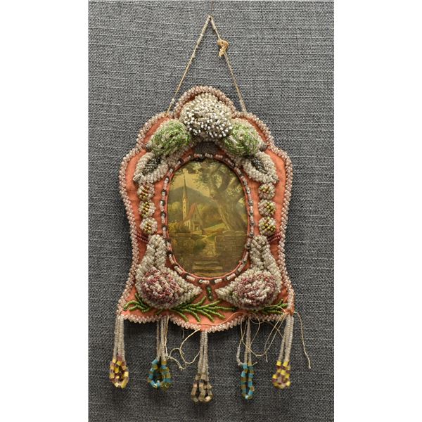 IROQUOIS BEADED PICTURE FRAME