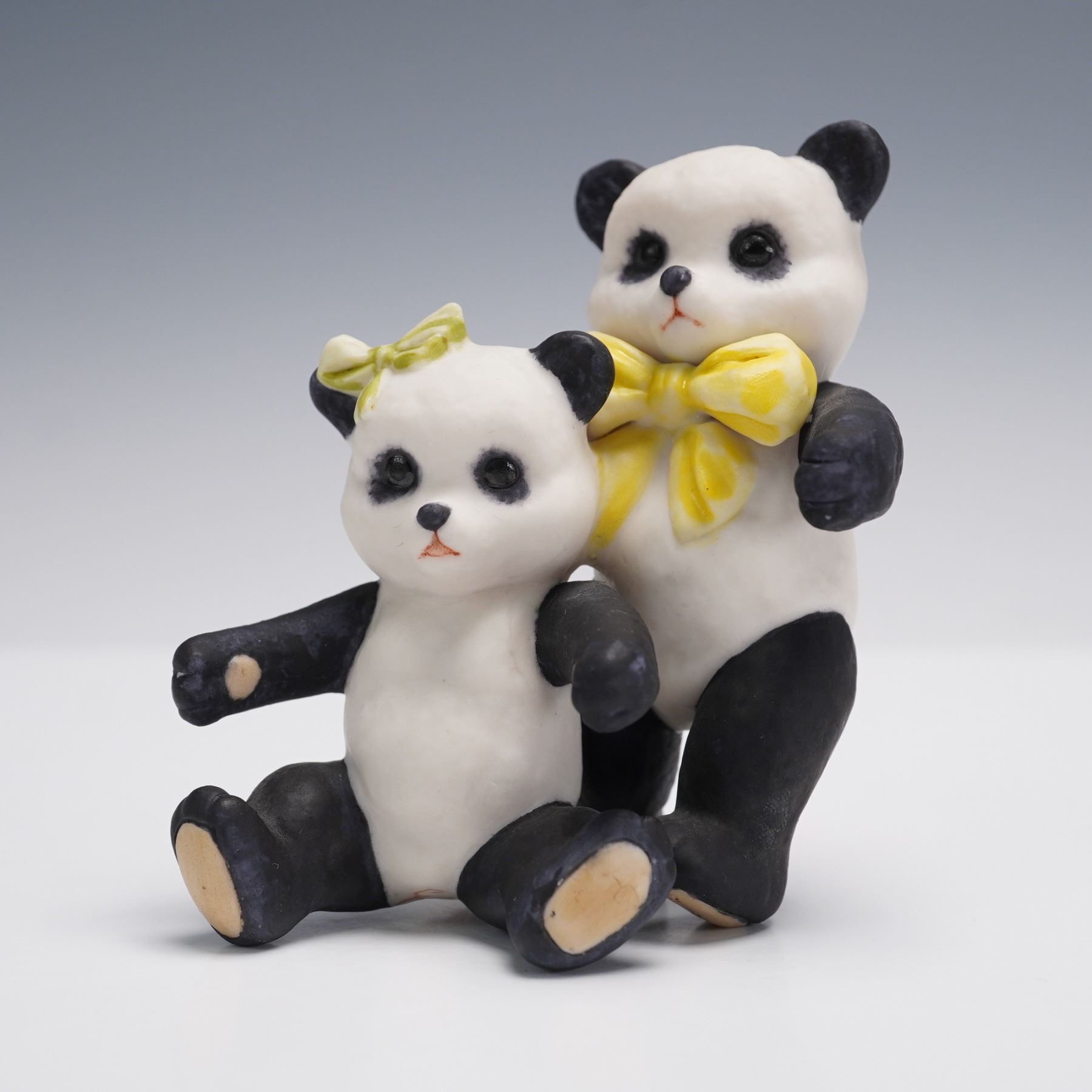 Cybis Porcelain Panda Pair Figurine