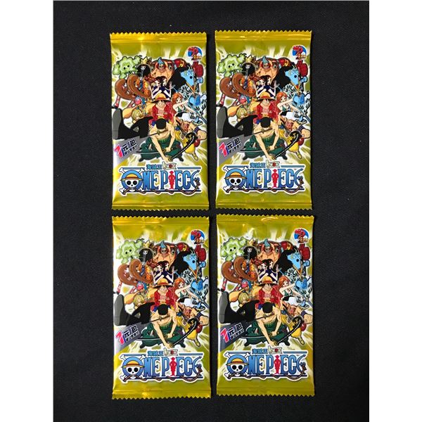 LOT OF 4 ONE PIECE SEALED BOOSTER PACKS