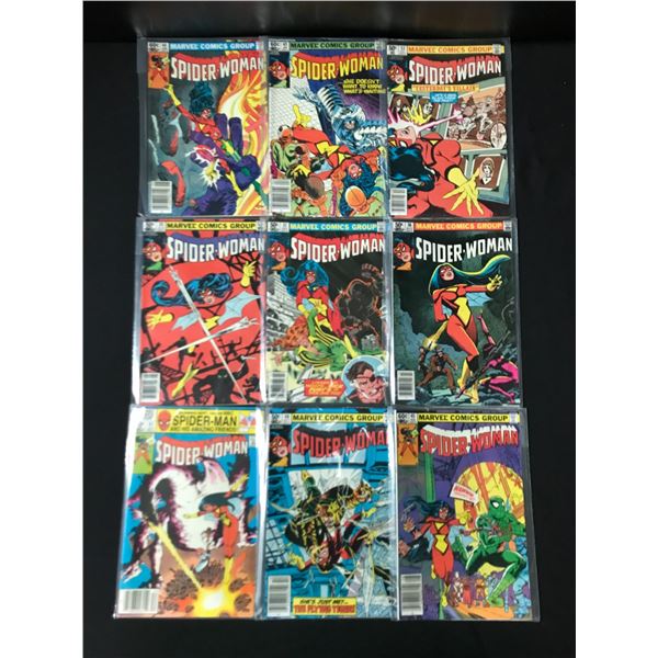 LOT OF 9 SPIDERWOMAN COMICS - MARVEL COMICS