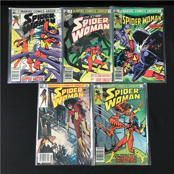 LOT OF 5 SPIDER WOMAN COMICS #46-50 - MARVEL COMICS