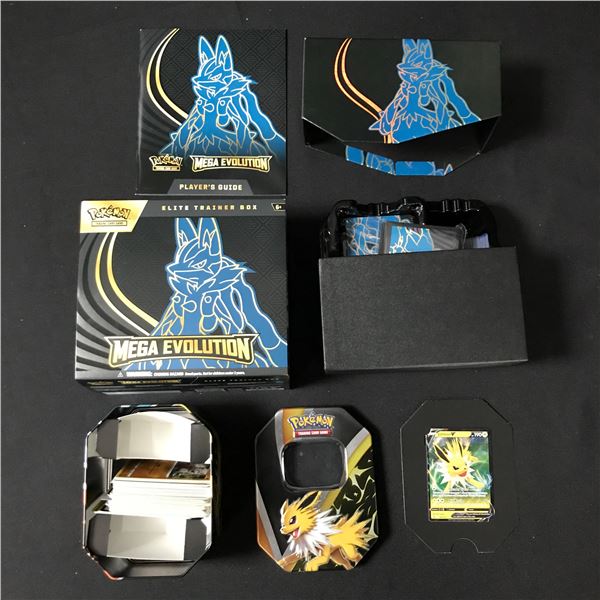 POKEMON TCG MEGA EVOLUTION  ETB AND POKEMON TCG TIN