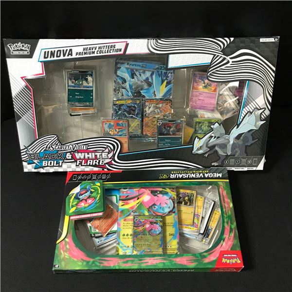LOT OF 2 POKEMON TCG BLACK BOLT & WHITE FLAIR & MEGA VENUSAUR EX TRADING CARD BOXES