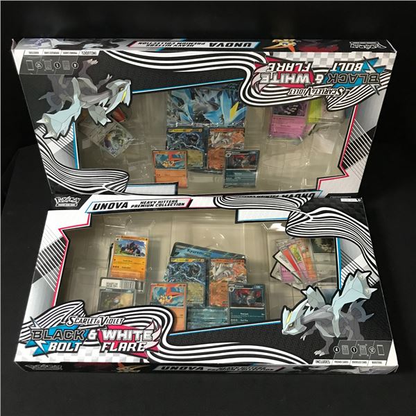 LOT OF 2 POKEMON TCG BLACK BOLT & WHITE FLAIR TRADING CARD BOXES
