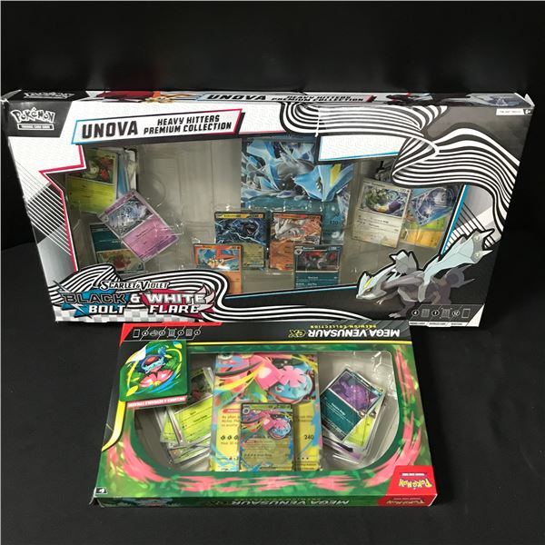 LOT OF 2 POKEMON TCG BLACK BOLT & WHITE FLAIR & MEGA VENUSAUR EX TRADING CARD BOXES