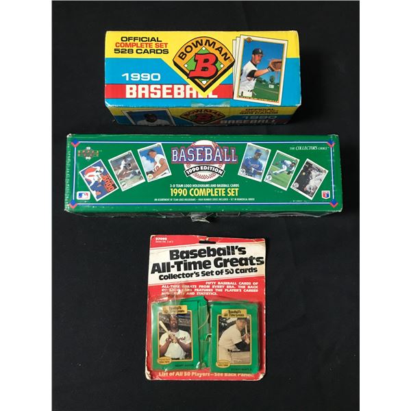 3 BOXES OF BASEBALL CARDS ( 2 SETS)