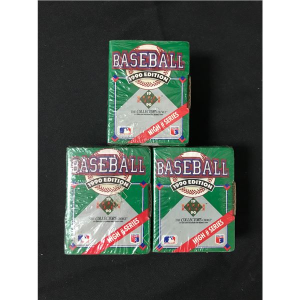 3 BOXES OF 1990 UPPER DECK BASEBALL COLLECTORS CHOICE SEALED BOXES