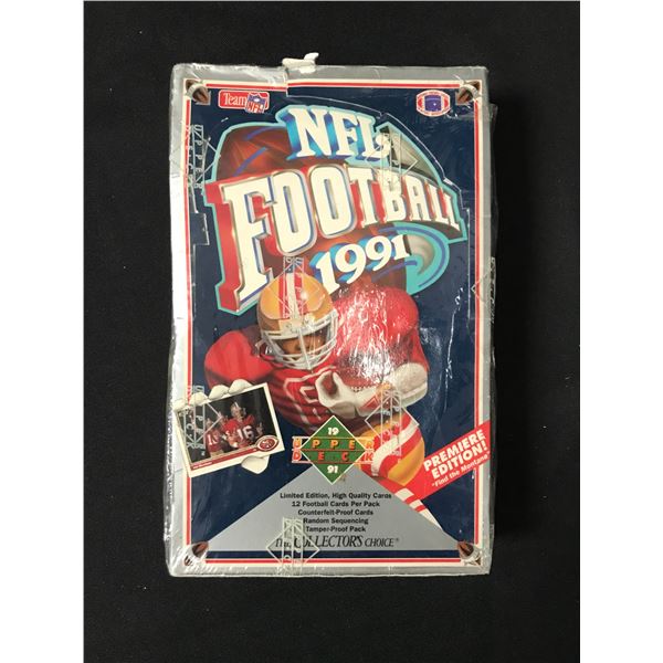 UPPER DECK 1991 NFL FOOTBALL SEALED TRADING CARD BOX BRETT FAVRE ROOKIE YEAR