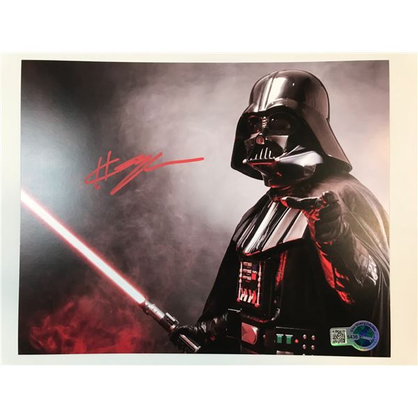 HAYDEN CHRISTENSEN SIGNED DARTH VADER 8X10 - WWOC COA