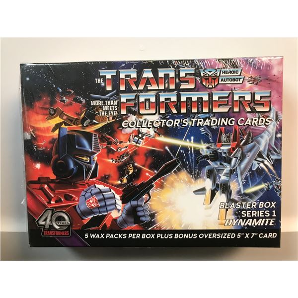 TRANSFORMERS 40TH ANNIVERSARY COLLECTOR'S TRADING CARDS SEALED SERIES 1  BLASTER BOX