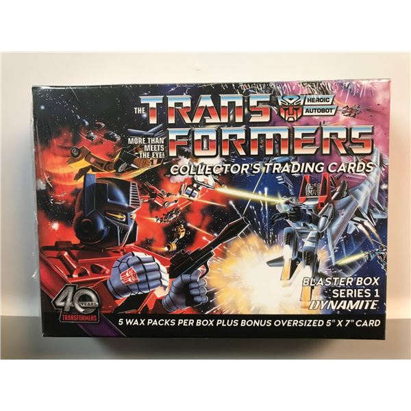 TRANSFORMERS 40TH ANNIVERSARY COLLECTOR'S TRADING CARDS SEALED SERIES 1  BLASTER BOX