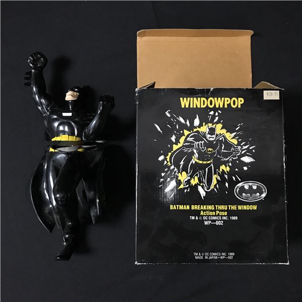 1989 BATMAN WINDOW POSE ACTION FIGURE WITH ORIGINAL BOX