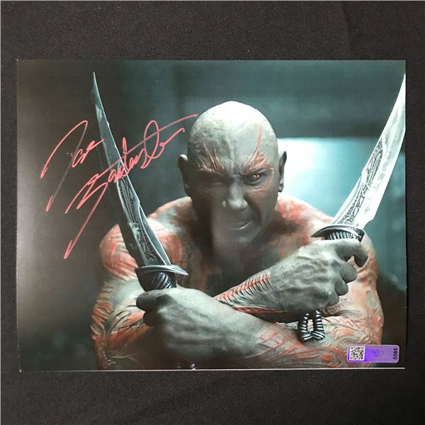 DAVE BAUTISTA SIGNED DRAX GUARDIANS OF THE GALAXY 8X10 - CELEBRITY COA